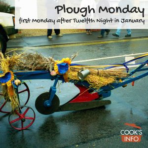 A plough in the Whittlesey Straw Bear Festival procession in Whittlesey, Cambridgeshire, England, 2011