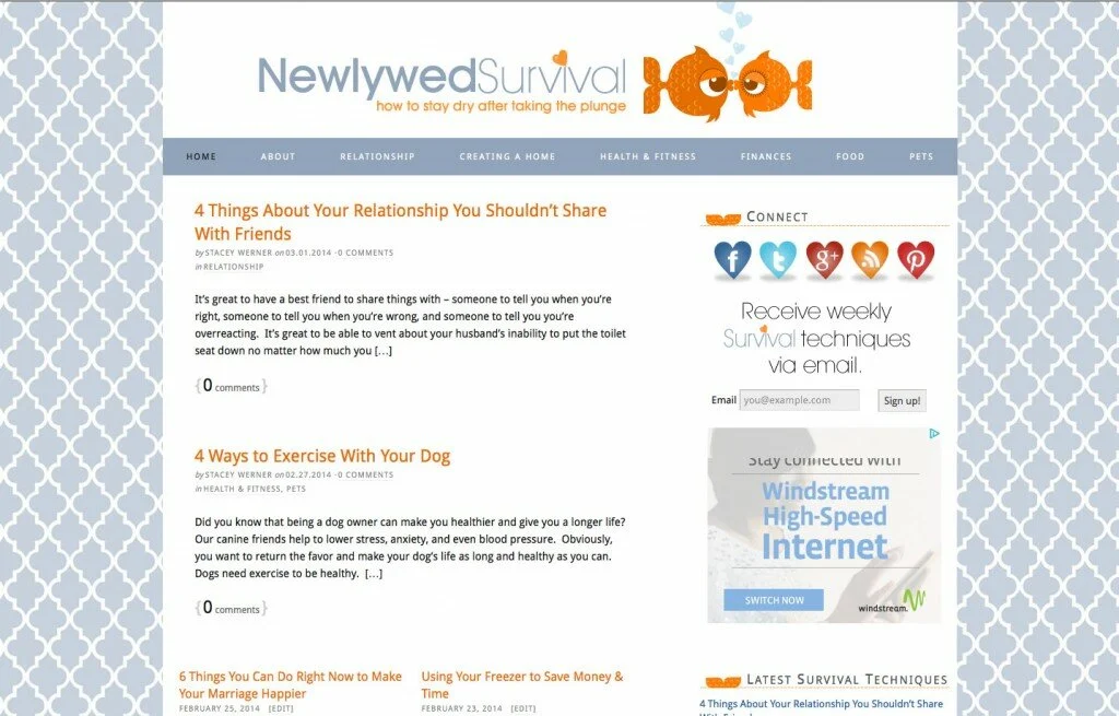 Newlywed Survival – WordPress Theme