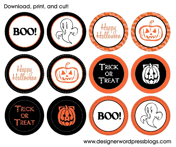 Halloween Cupcake Toppers - Free Printable - soup2nuts | Designer ...