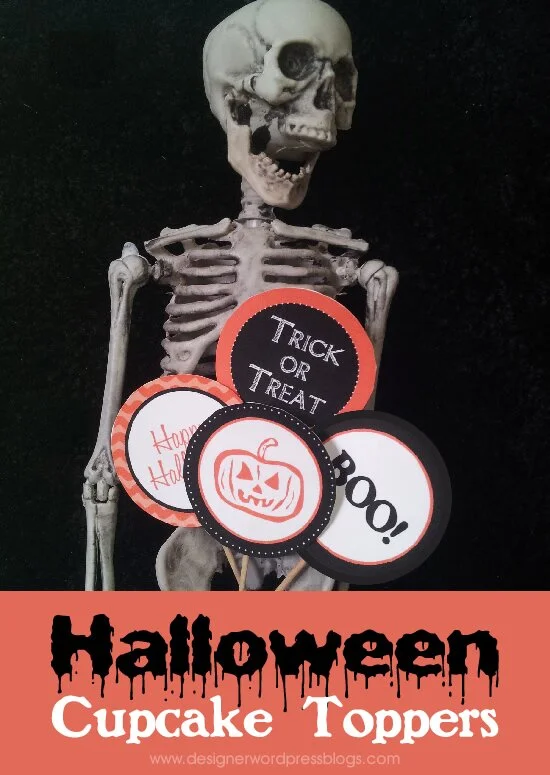 Halloween cupcake toppers - free printable