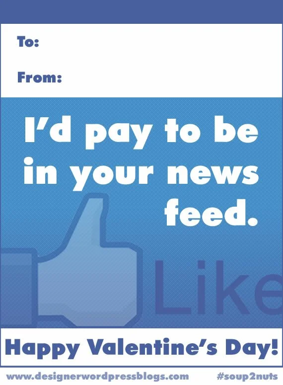 A Valentine for the Facebook user in your life! #soup2nuts #valentines