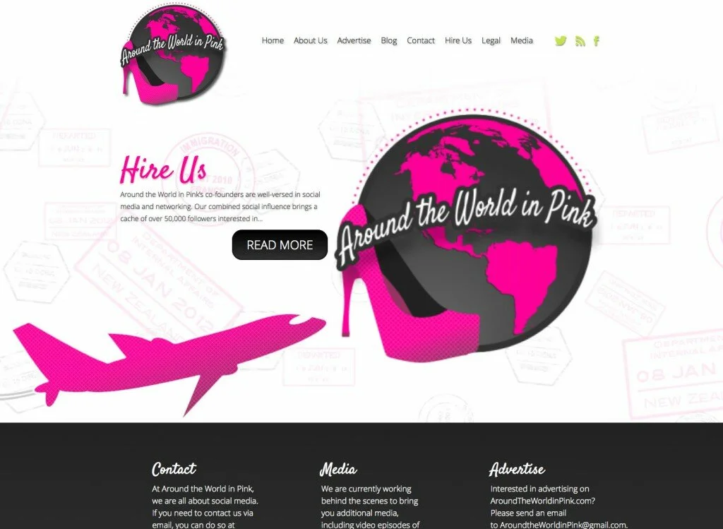 Around the World in Pink – WordPress Theme